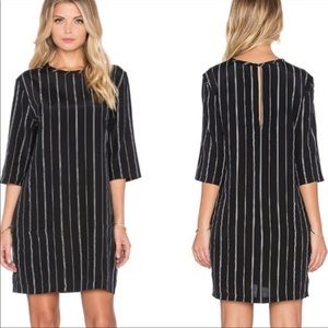 Equipment 100% Silk Striped Shift Dress Aubrey Wall Street